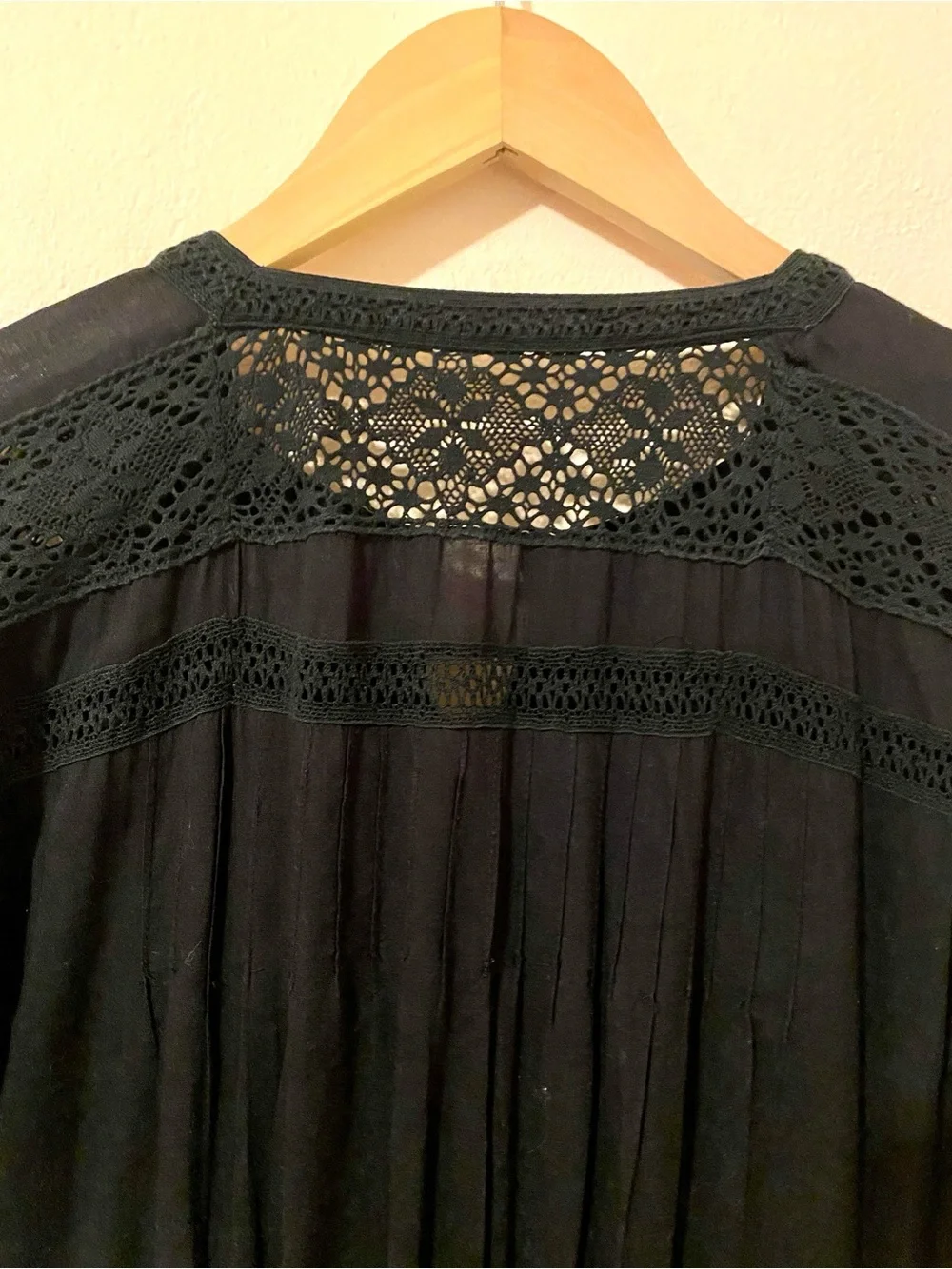 Loveshackfancy Cotton Edie Crochet Maxi Midi Lace Dress Black Small - Picture 12 of 16